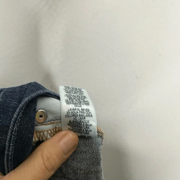 GOOD AMERICAN Good Legs High Rise Distressed Skinny Jeans blue GAGLRE899 2 26 - Picture 9 of 9